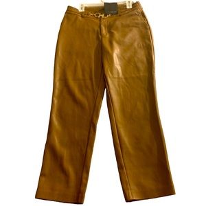 NWT Marc New York. Brown Faux Leather Pants. Size 10